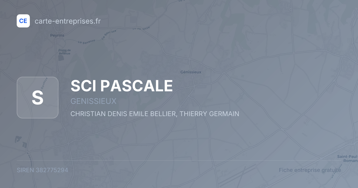 SCI PASCALE — 382775294 — fiche entreprise
