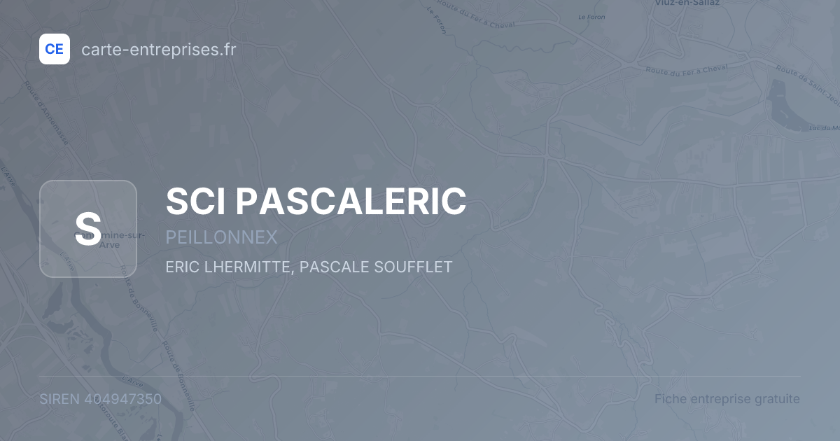 SCI PASCALERIC — 404947350 — fiche entreprise