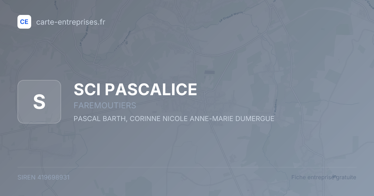 SCI PASCALICE — 419698931 — fiche entreprise