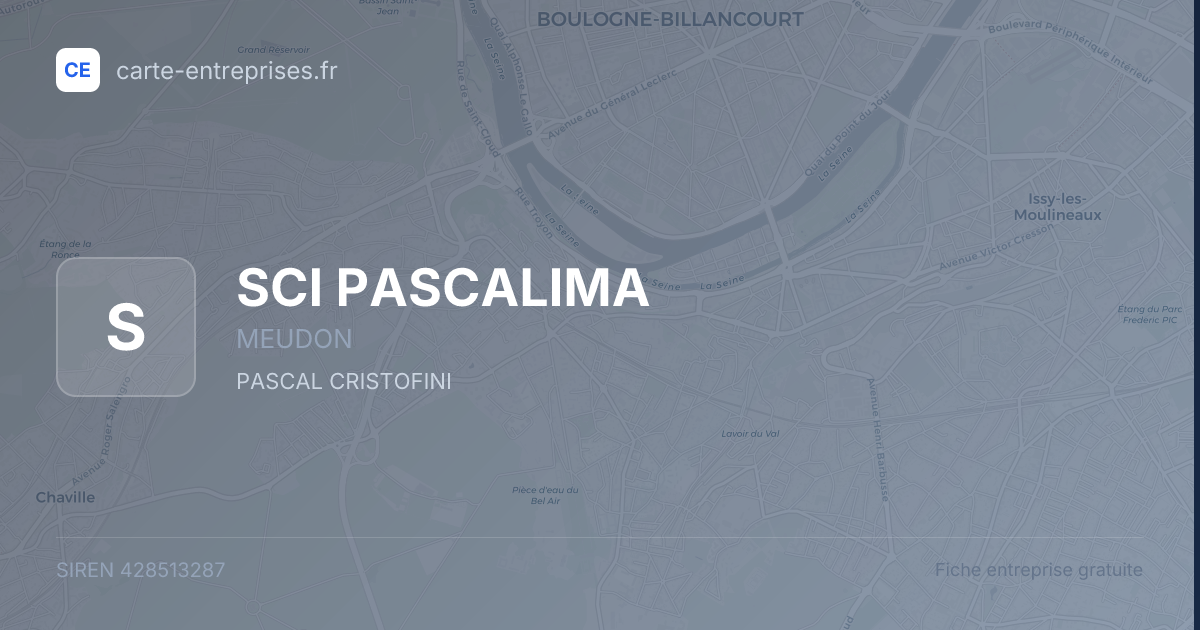 SCI  PASCALIMA — 428513287 — fiche entreprise