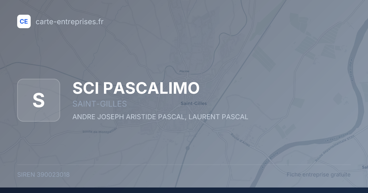SCI PASCALIMO — 390023018 — fiche entreprise