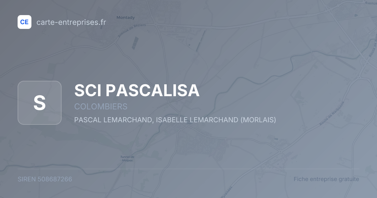SCI PASCALISA — 508687266 — fiche entreprise