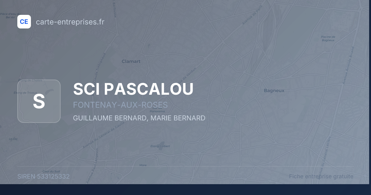SCI PASCALOU — 533125332 — fiche entreprise
