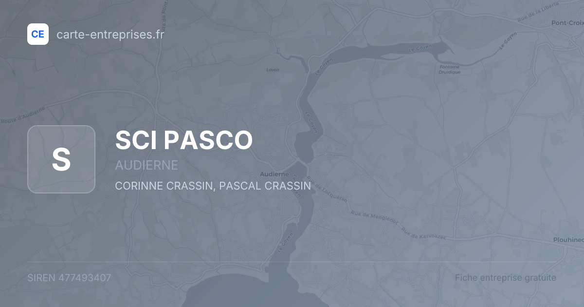SCI PASCO — 477493407 — fiche entreprise