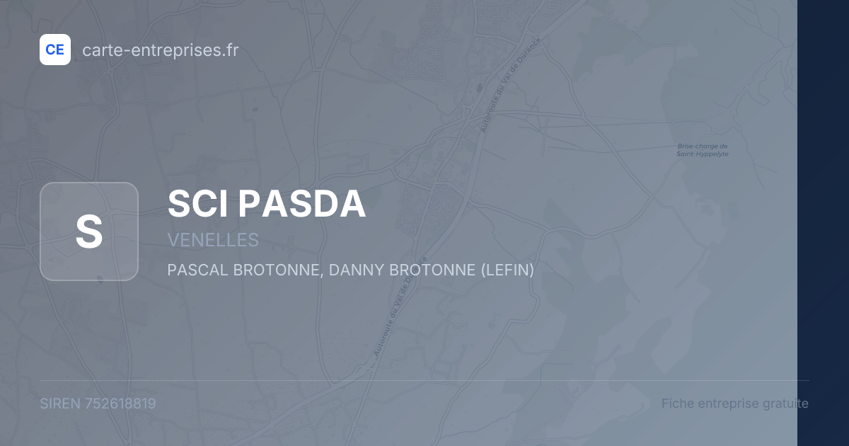 SCI PASDA — 752618819 — fiche entreprise