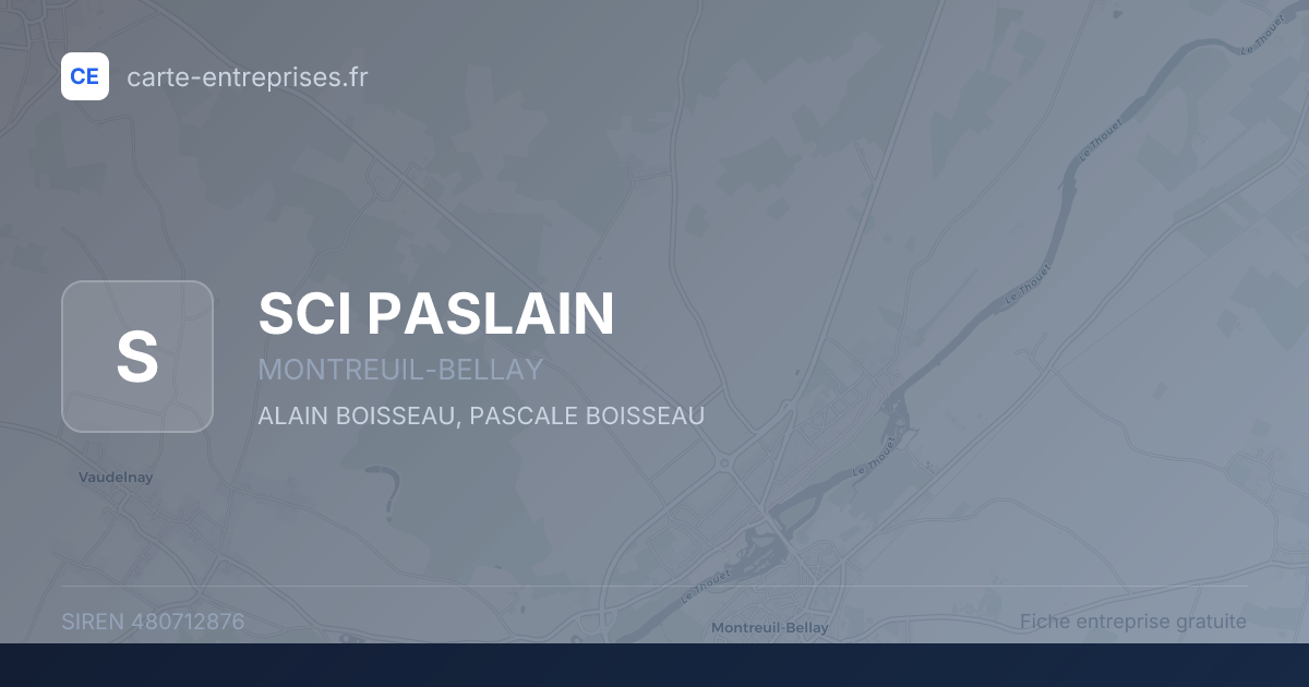 SCI PASLAIN — 480712876 — fiche entreprise