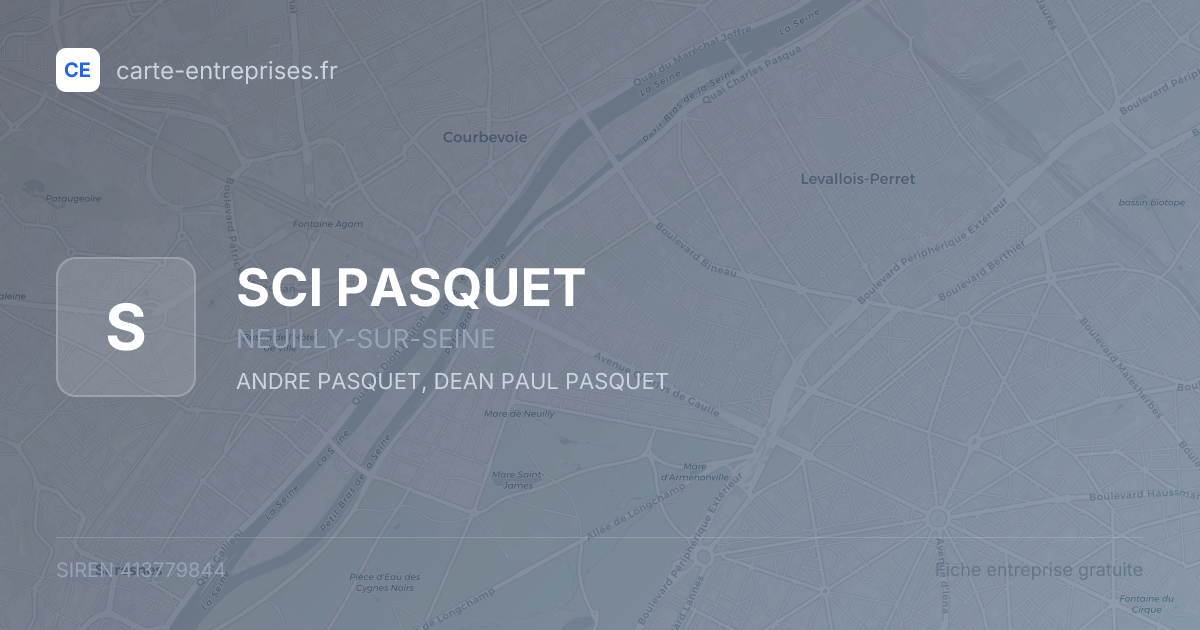 SCI PASQUET — 413779844 — fiche entreprise