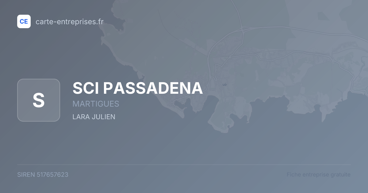 SCI PASSADENA — 517657623 — fiche entreprise