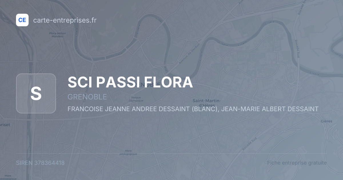 SCI PASSI FLORA — 378364418 — fiche entreprise