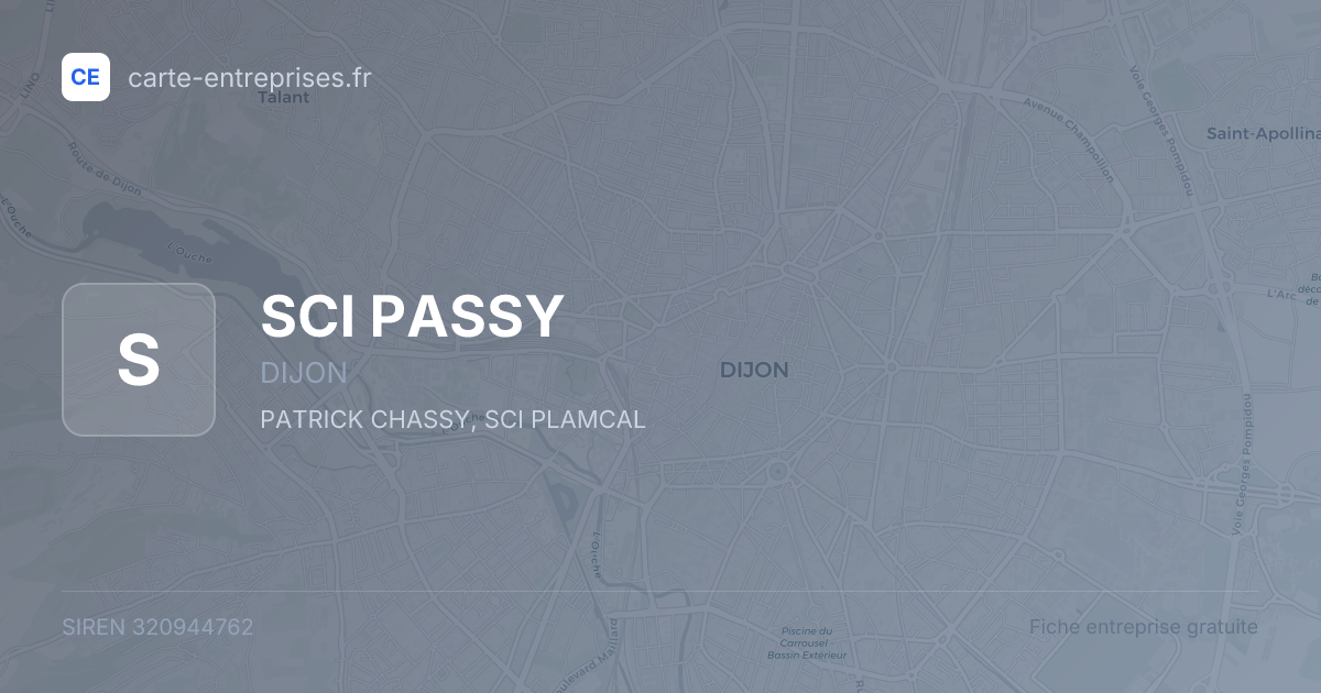 SCI PASSY — 320944762 — fiche entreprise
