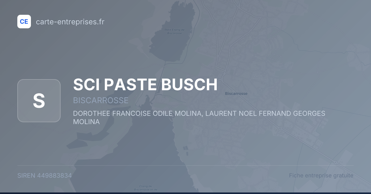 SCI PASTE BUSCH — 449883834 — fiche entreprise