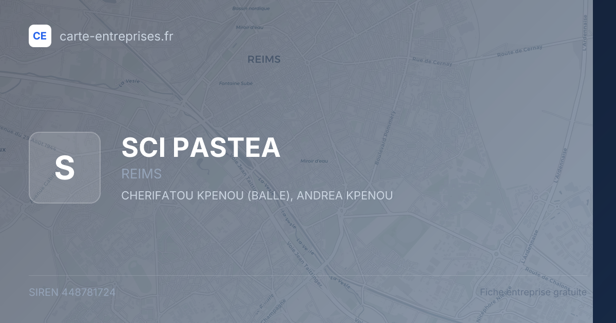 SCI PASTEA — 448781724 — fiche entreprise