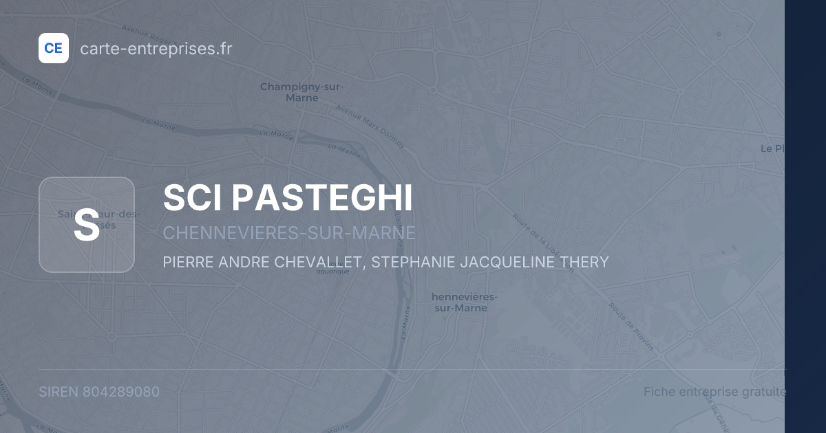 SCI PASTEGHI — 804289080 — fiche entreprise