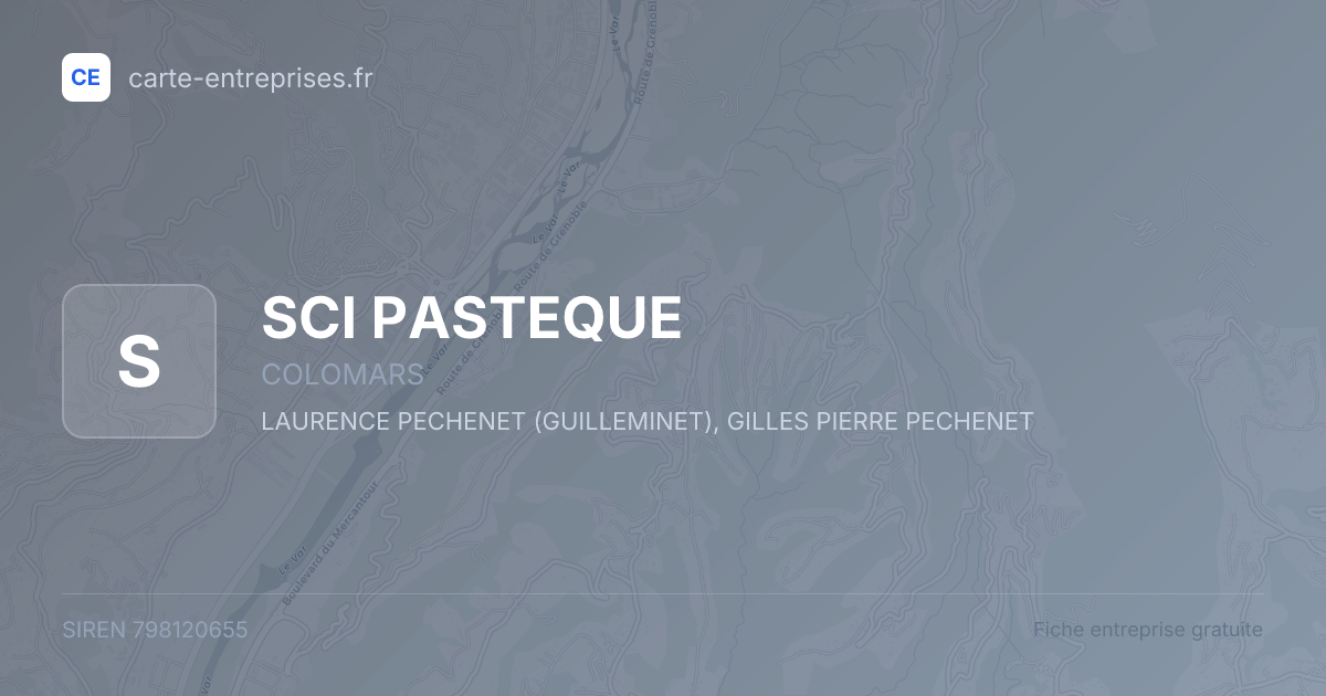 SCI PASTEQUE — 798120655 — fiche entreprise