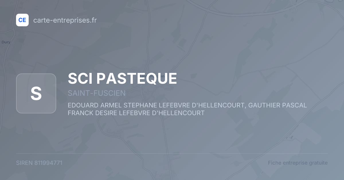 SCI PASTEQUE — 811994771 — fiche entreprise