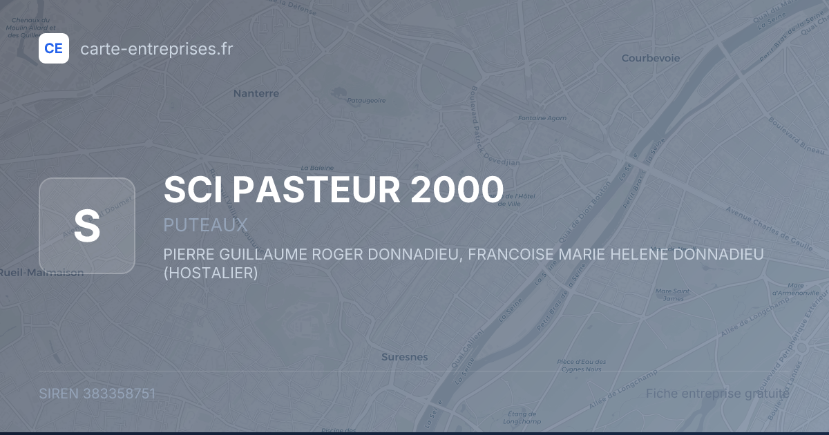 SCI PASTEUR 2000 — 383358751 — fiche entreprise