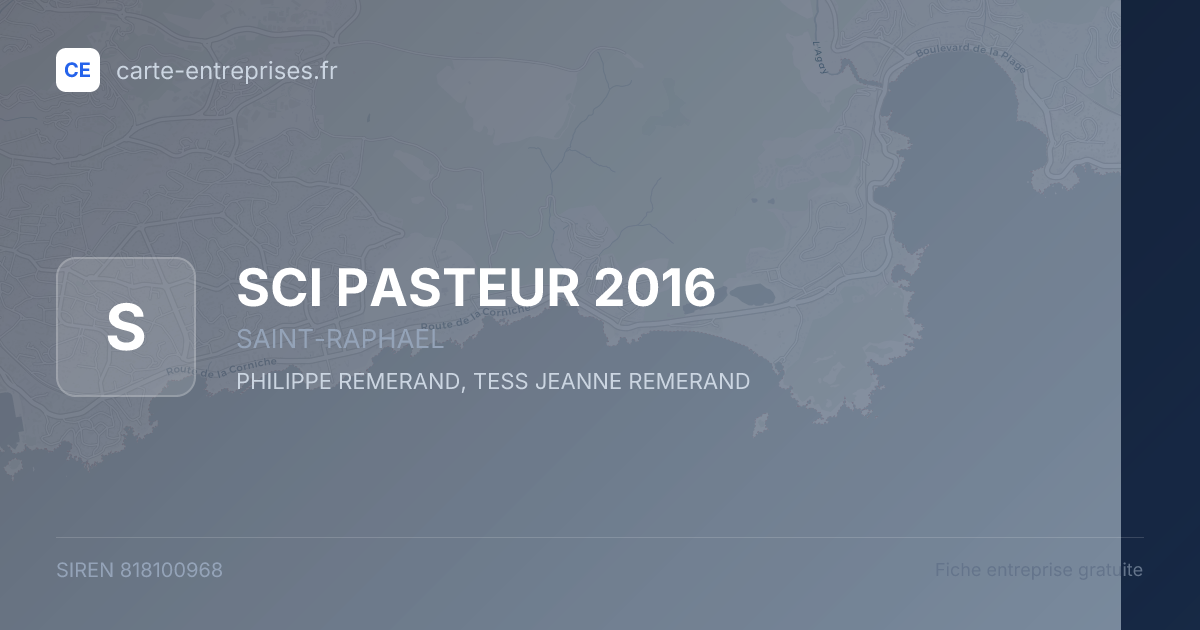 SCI PASTEUR 2016 — 818100968 — fiche entreprise