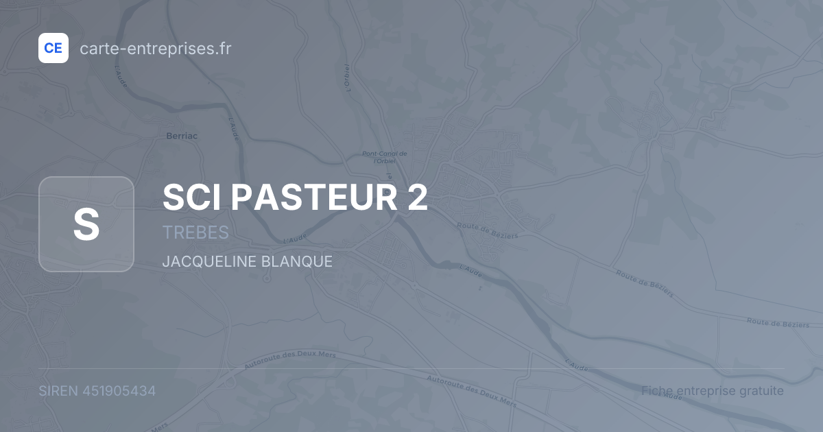 SCI PASTEUR 2 — 451905434 — fiche entreprise