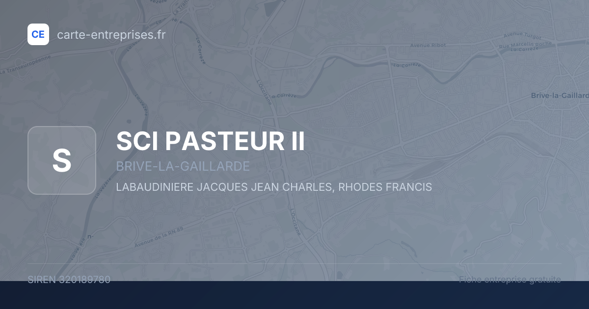 SCI PASTEUR II — 320189780 — fiche entreprise