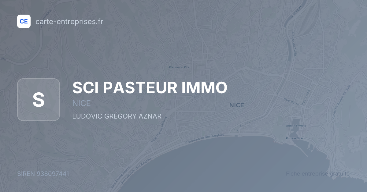 SCI PASTEUR IMMO — 938097441 — fiche entreprise