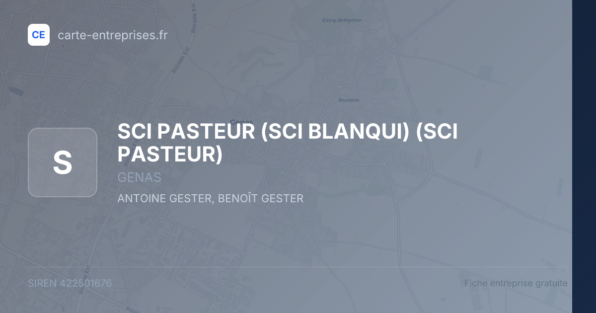 SCI PASTEUR (SCI BLANQUI) (SCI PASTEUR) — 422501676 — fiche entreprise
