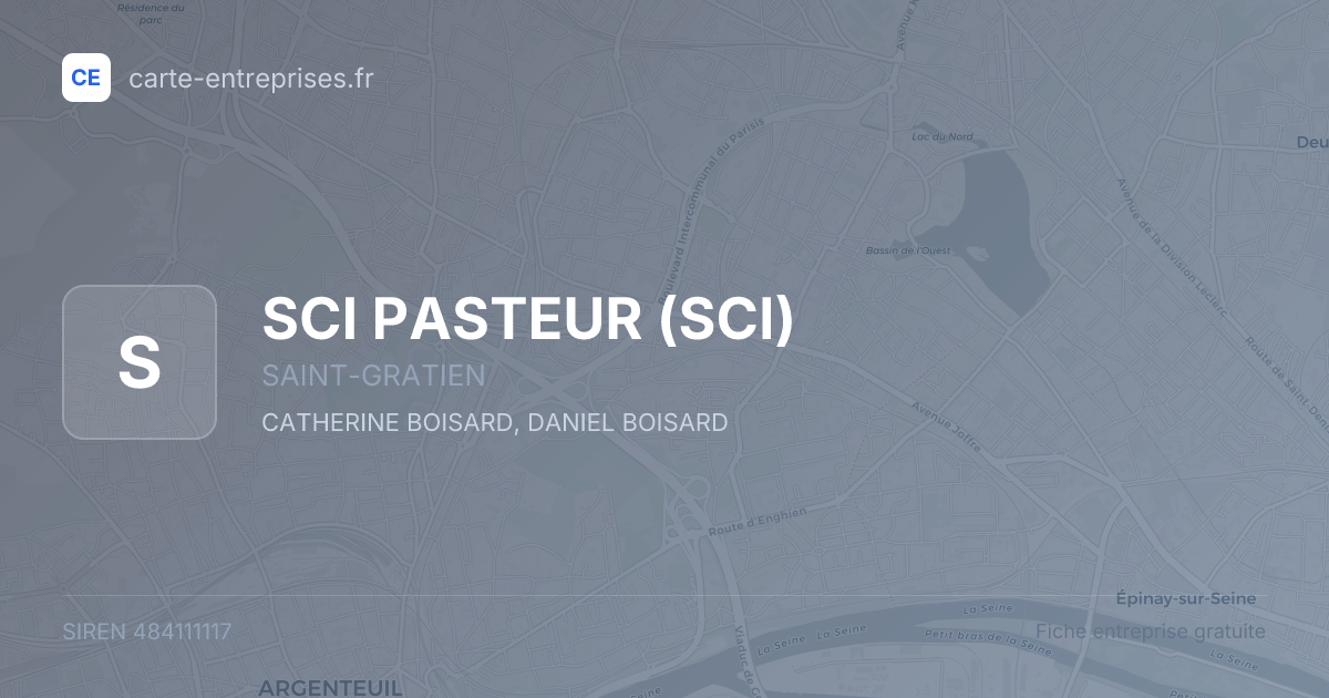 SCI PASTEUR (SCI) — 484111117 — fiche entreprise