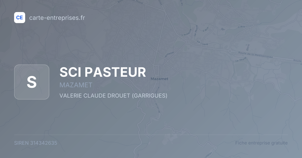 SCI PASTEUR — 314342635 — fiche entreprise