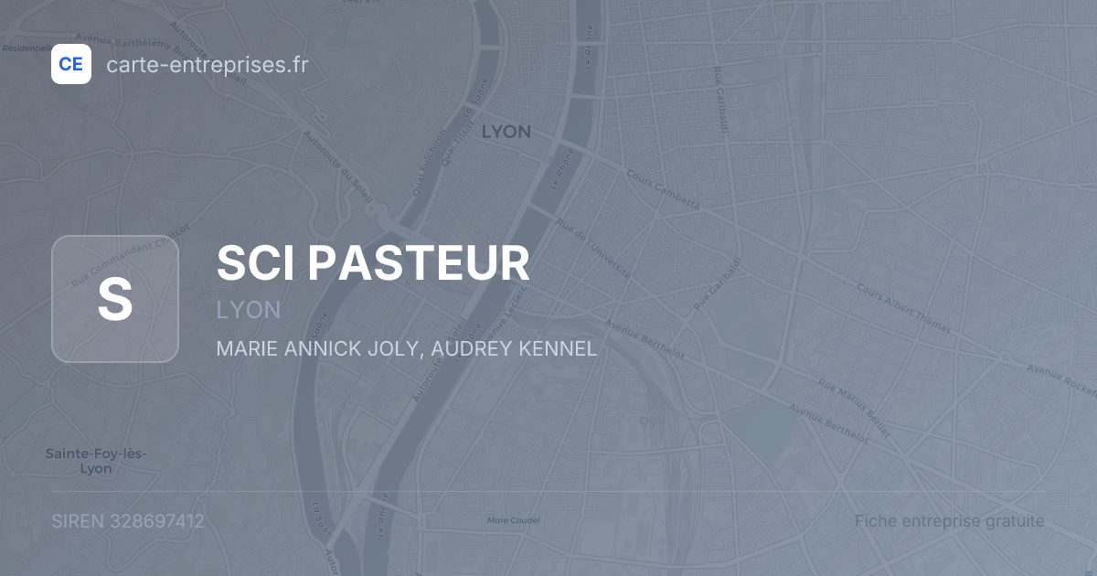 SCI PASTEUR — 328697412 — fiche entreprise