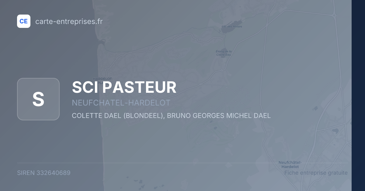 SCI PASTEUR — 332640689 — fiche entreprise