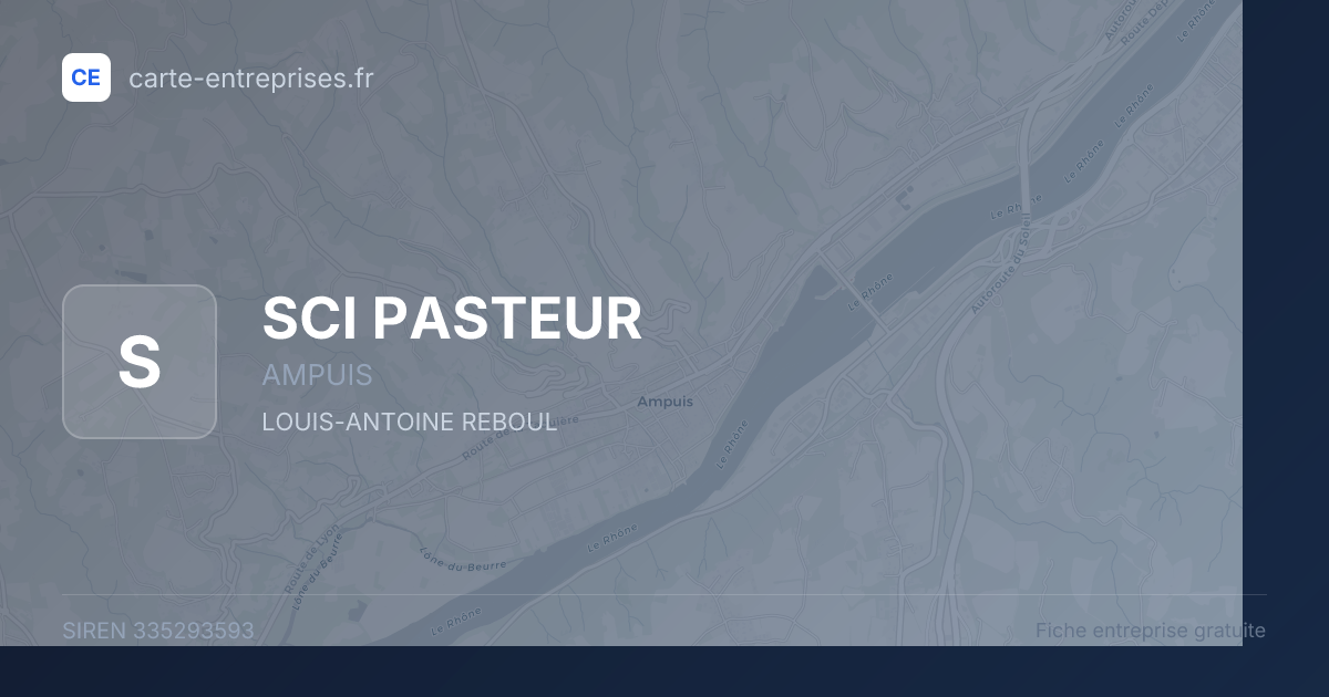 SCI PASTEUR — 335293593 — fiche entreprise