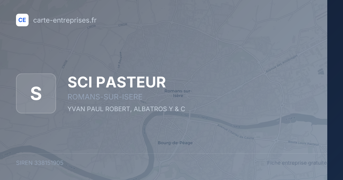 SCI PASTEUR — 338151905 — fiche entreprise