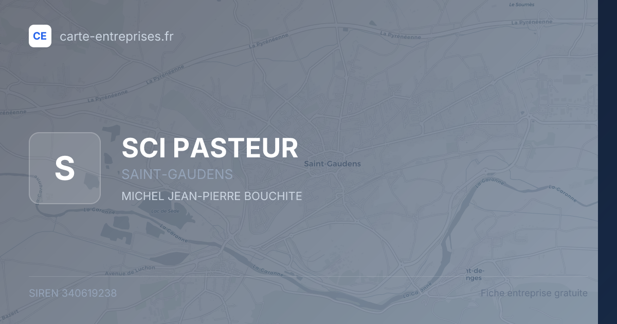 SCI PASTEUR — 340619238 — fiche entreprise