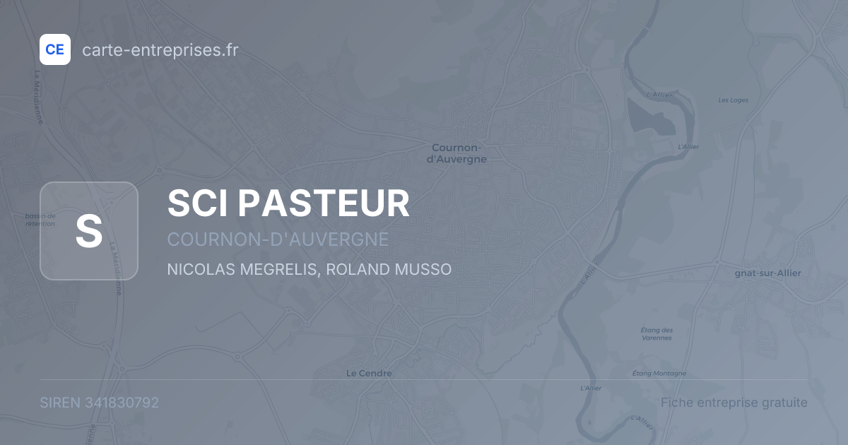 SCI PASTEUR — 341830792 — fiche entreprise