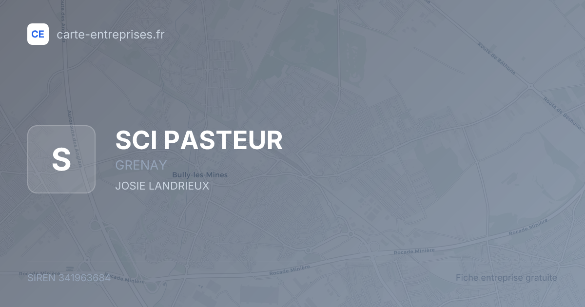 SCI PASTEUR — 341963684 — fiche entreprise
