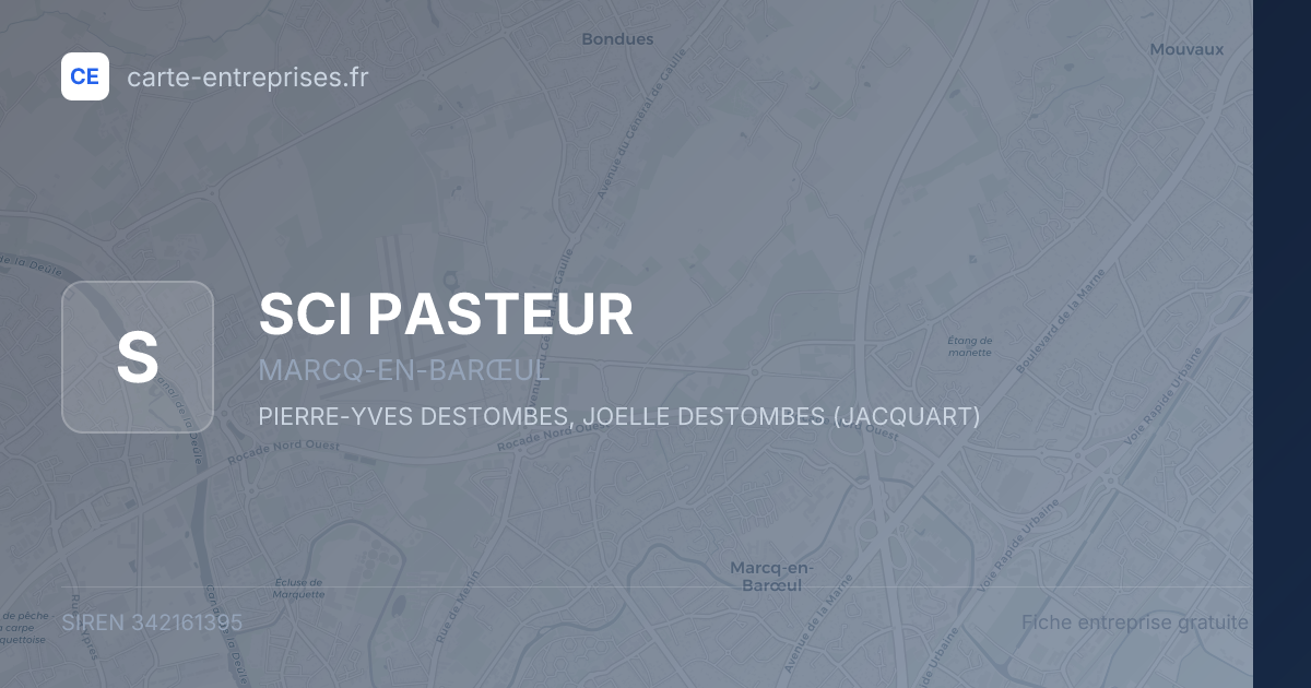 SCI PASTEUR — 342161395 — fiche entreprise