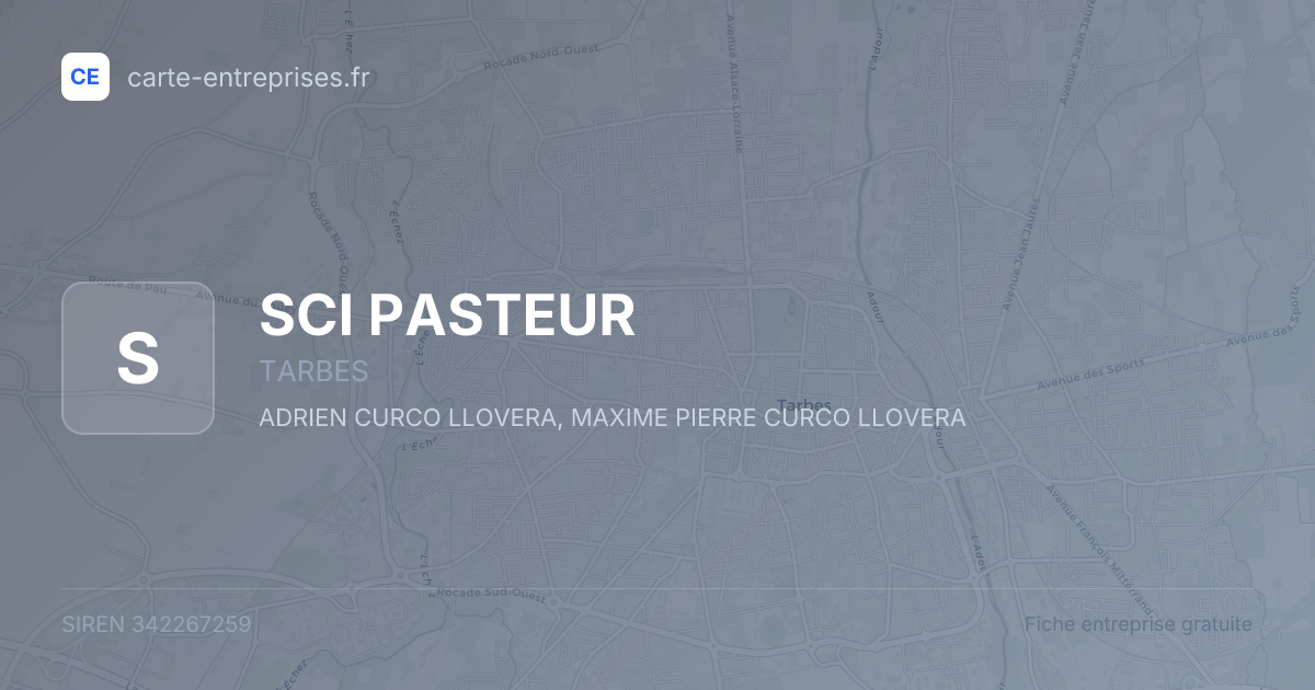 SCI PASTEUR — 342267259 — fiche entreprise
