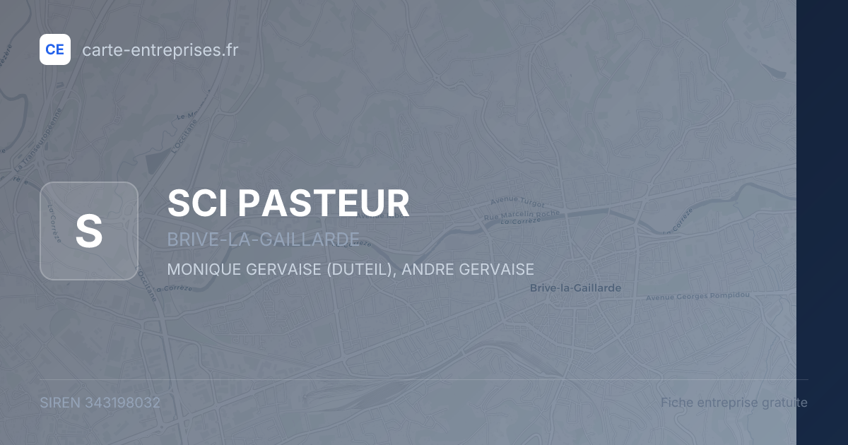SCI PASTEUR — 343198032 — fiche entreprise