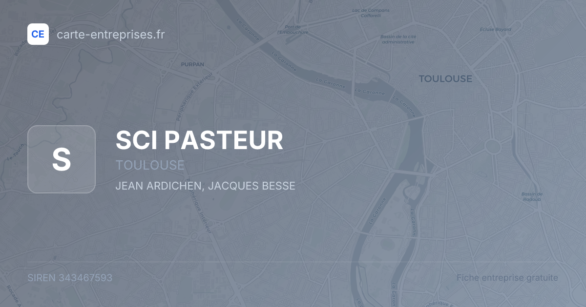 SCI PASTEUR — 343467593 — fiche entreprise