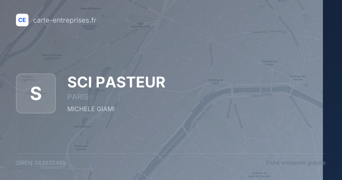 SCI PASTEUR — 343932489 — fiche entreprise