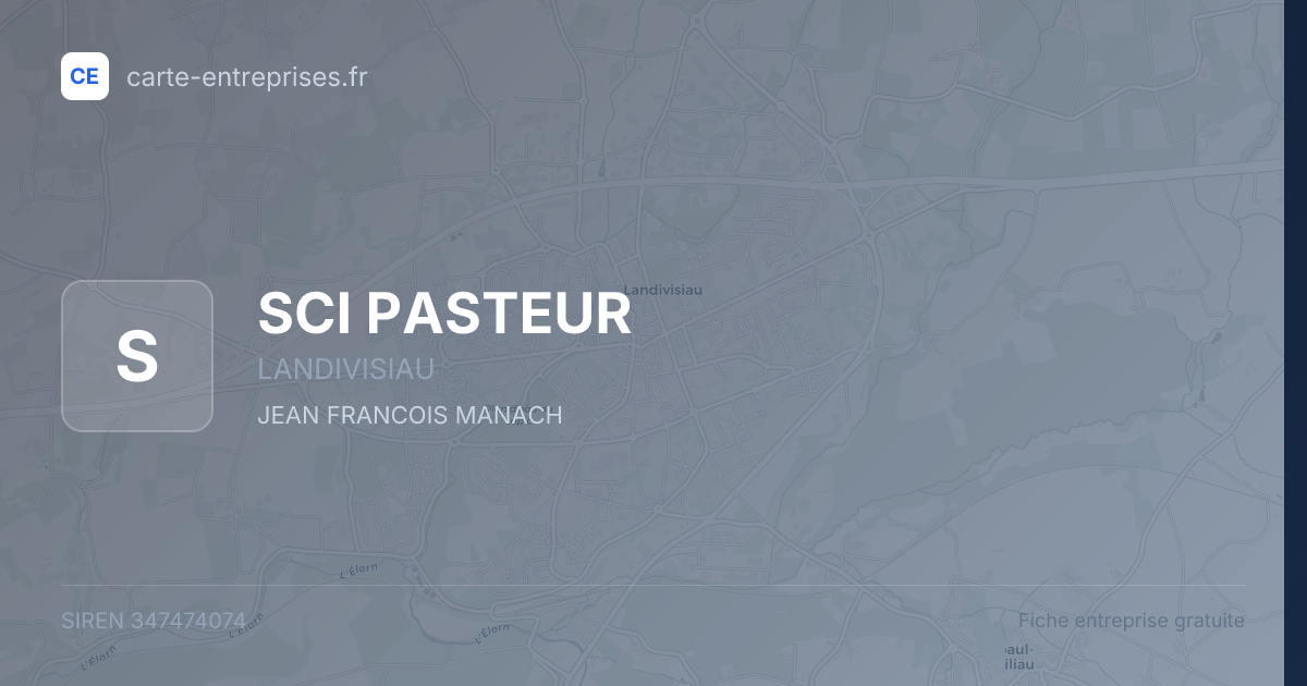 SCI PASTEUR — 347474074 — fiche entreprise