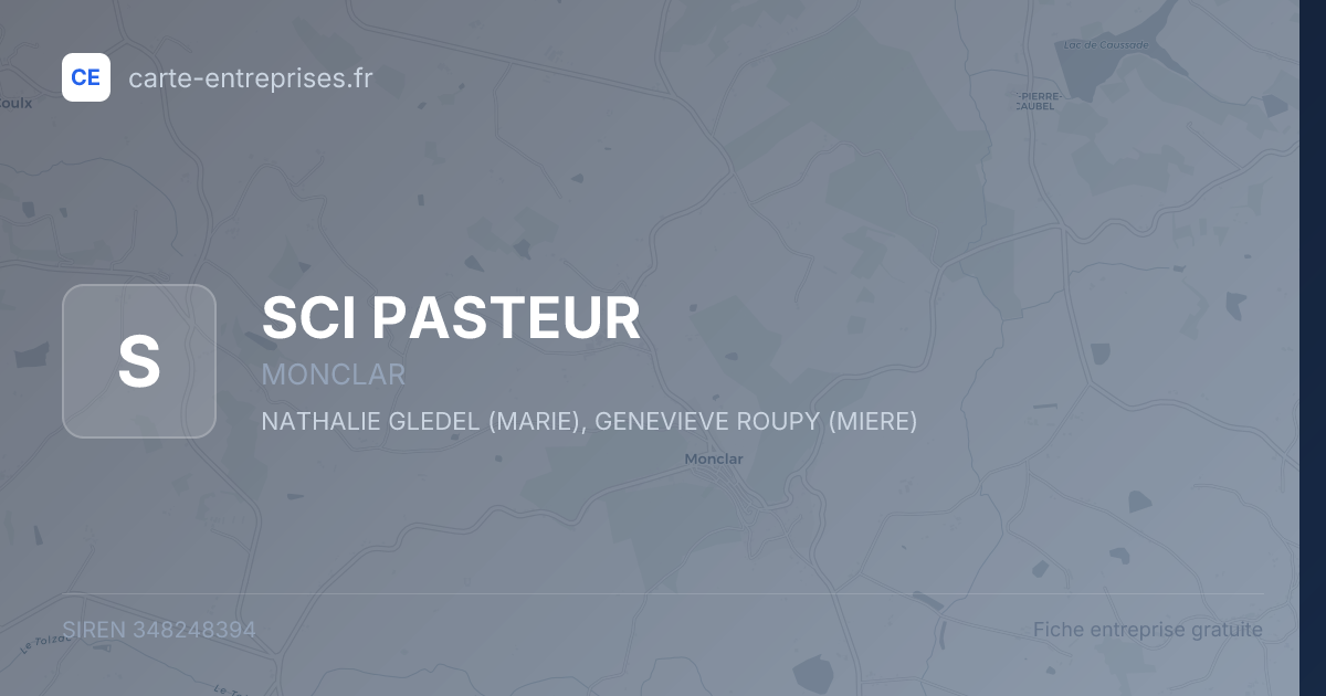 SCI PASTEUR — 348248394 — fiche entreprise