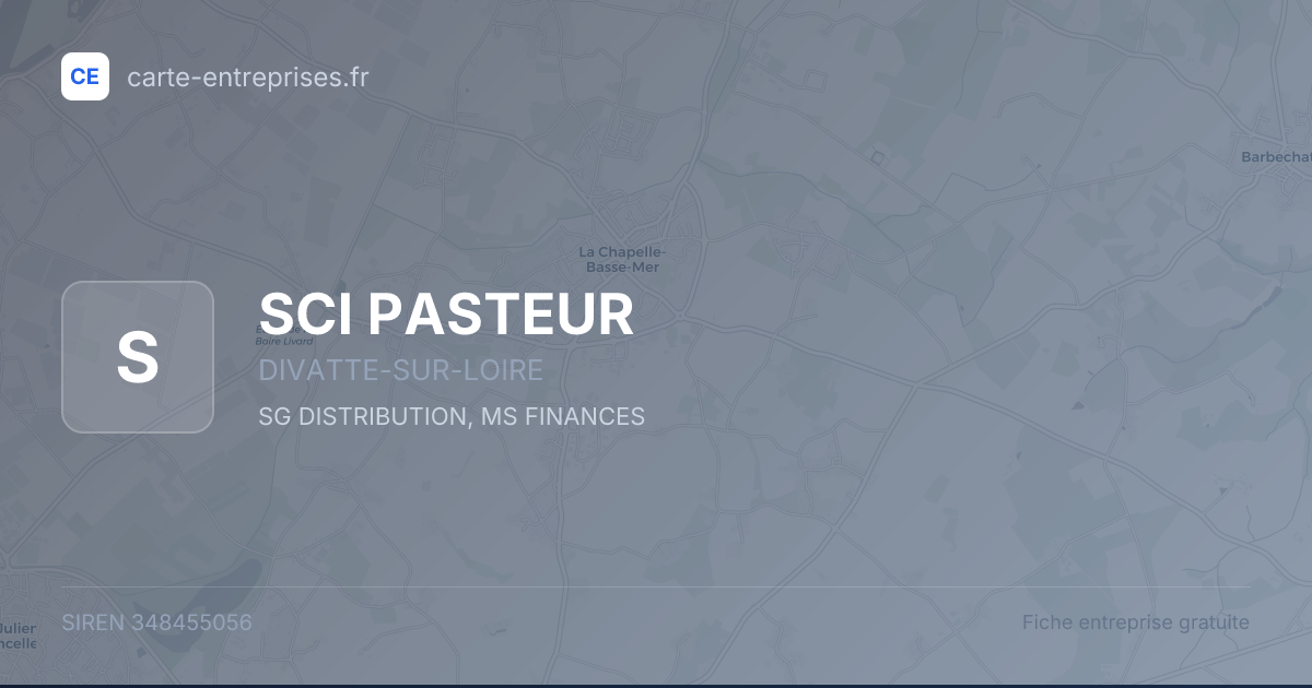 SCI PASTEUR — 348455056 — fiche entreprise