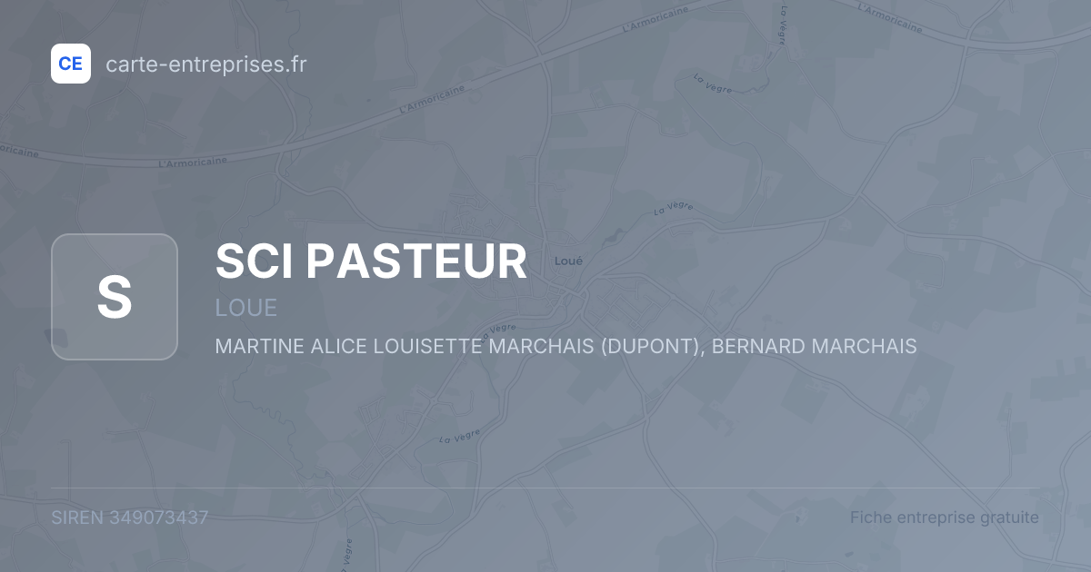 SCI PASTEUR — 349073437 — fiche entreprise