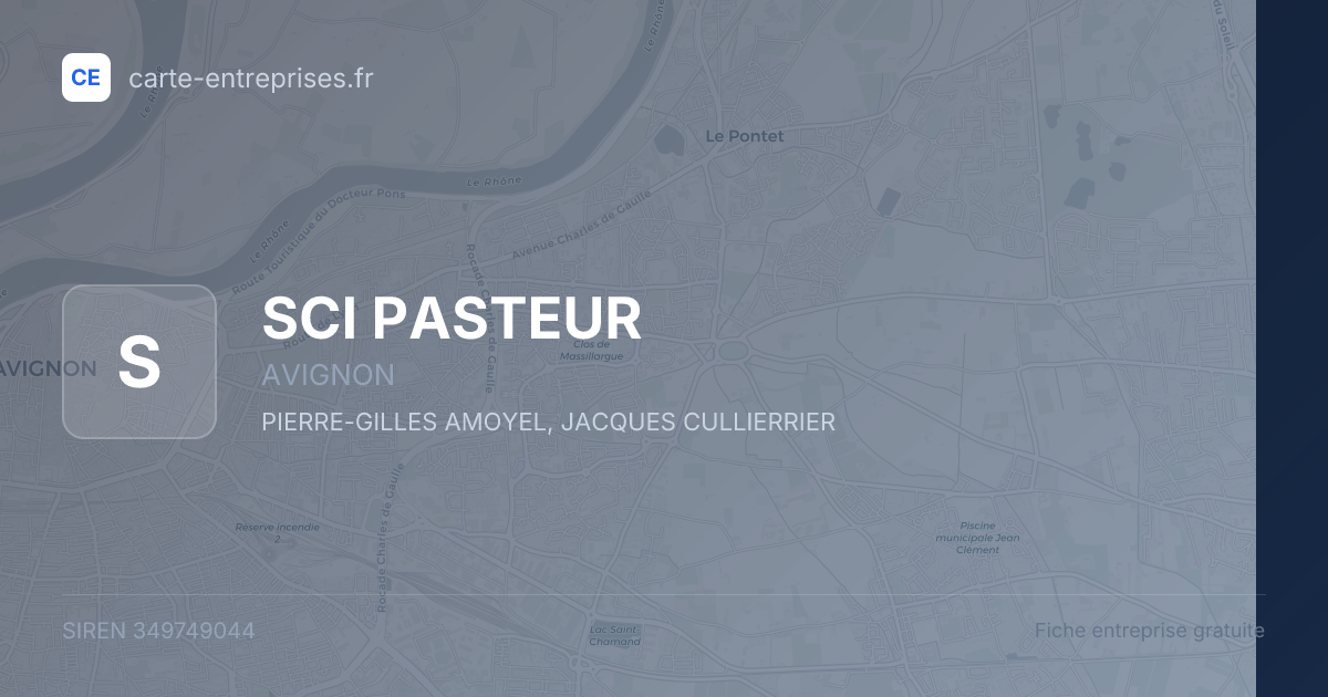 SCI PASTEUR — 349749044 — fiche entreprise