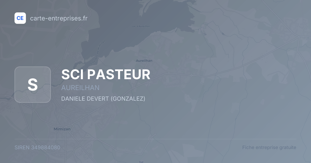 SCI PASTEUR — 349884080 — fiche entreprise