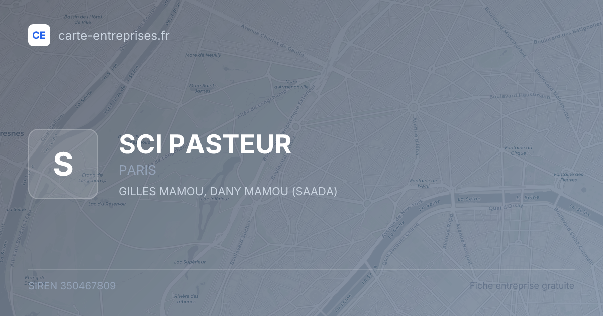 SCI PASTEUR — 350467809 — fiche entreprise