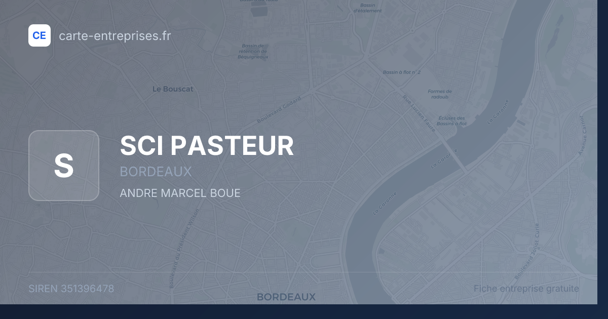 SCI PASTEUR — 351396478 — fiche entreprise