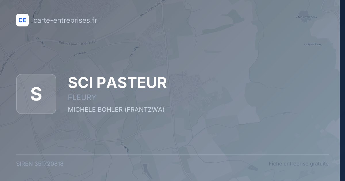 SCI PASTEUR — 351720818 — fiche entreprise