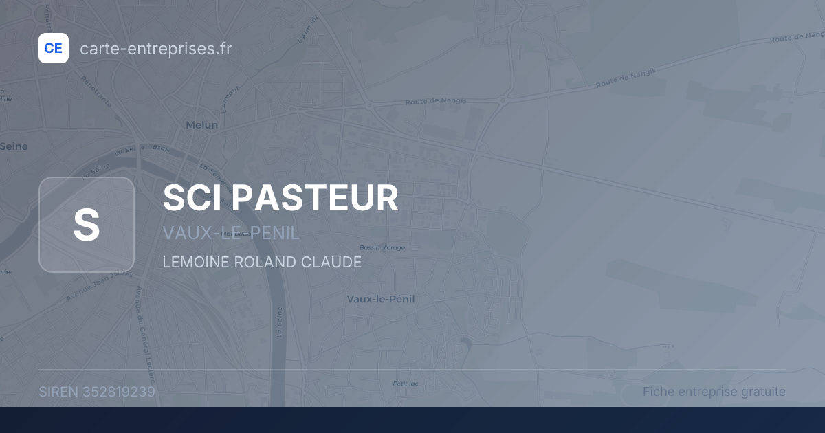 SCI PASTEUR — 352819239 — fiche entreprise