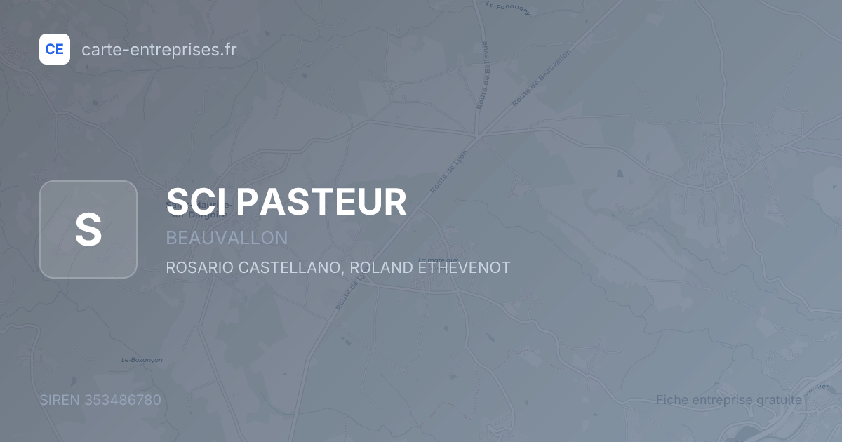 SCI PASTEUR — 353486780 — fiche entreprise